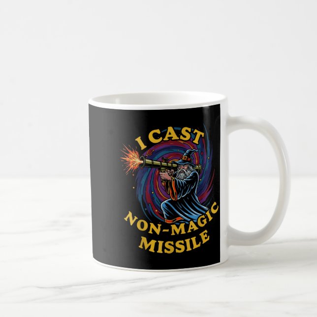 I Cast Non-magic Missile Funny Wizard Parody Meme  Kaffemugg (Höger)