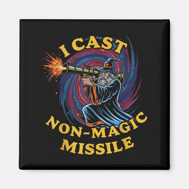 I Cast Non-magic Missile Funny Wizard Parody Meme  Magnet (Framsidan)
