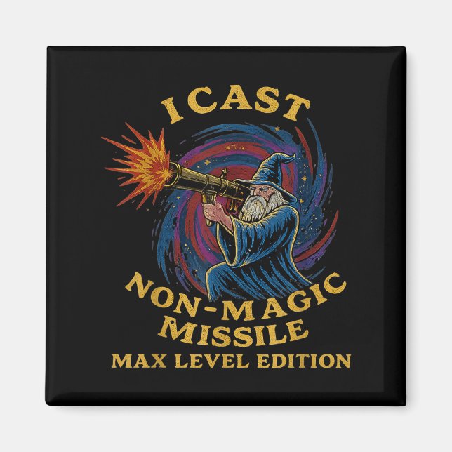 I Cast Non-magic Missile Funny Wizard Parody Meme  Magnet (Framsidan)