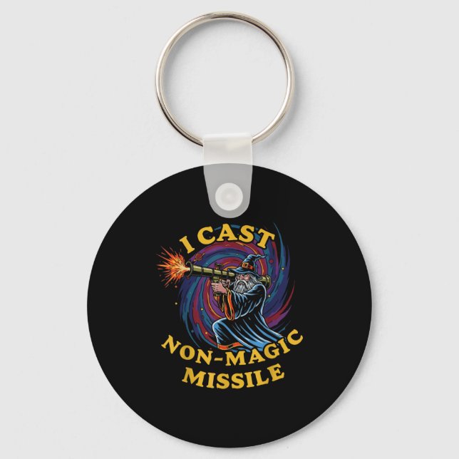 I Cast Non-magic Missile Funny Wizard Parody Meme  Nyckelring (Framsida)