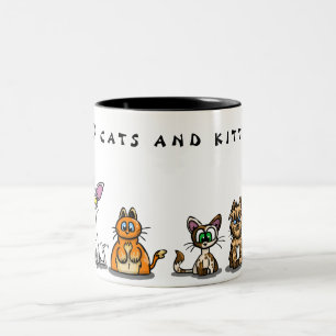 I ❤️ CATS och KITTENS mugg