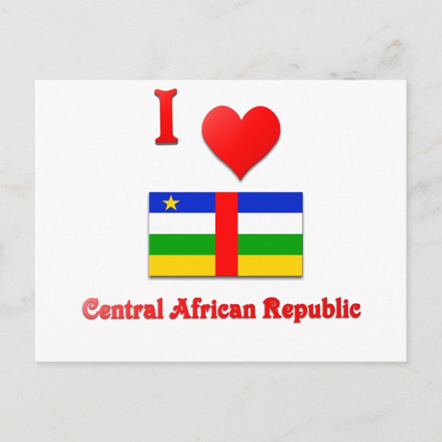 I Centralafrikanska republiken Kärlek Vykort (Framsida)