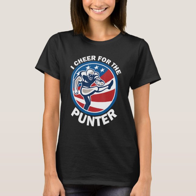 I cheer For The Punter  Saying Football Punter T Shirt (Framsida)