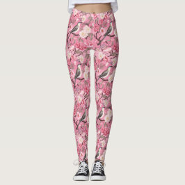 I Cherry Blommars Rosa Chinoiseries Leggings