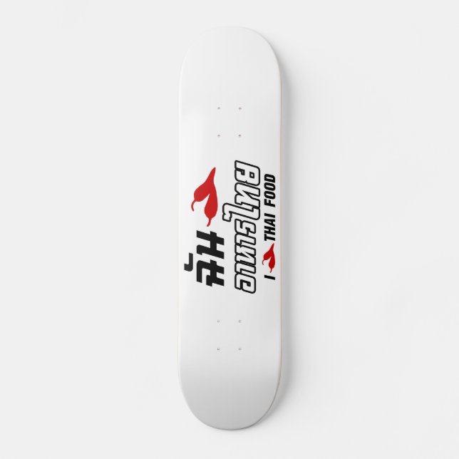 I Chili (Kärlek) Thai Food Mini Skateboard Bräda 18,7 Cm (Framsida)