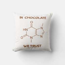 I Chocolate litar vi på Theobromine Molecule Kudde