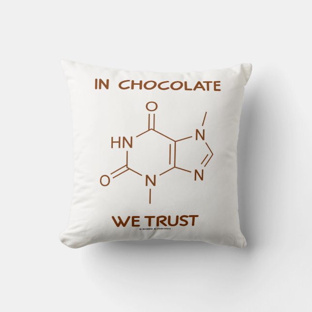 I Chocolate litar vi på Theobromine Molecule Kudde (Framsida)