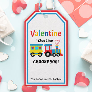 I Choo Choo Choose You Classroom Valentine Favor  Presentetikett
