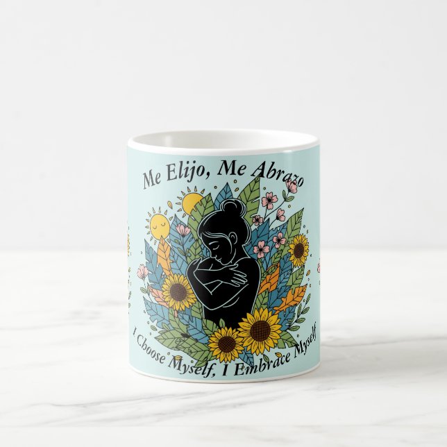 I Choose Myself Today/Girasoles y amor propio Kaffemugg (Center)
