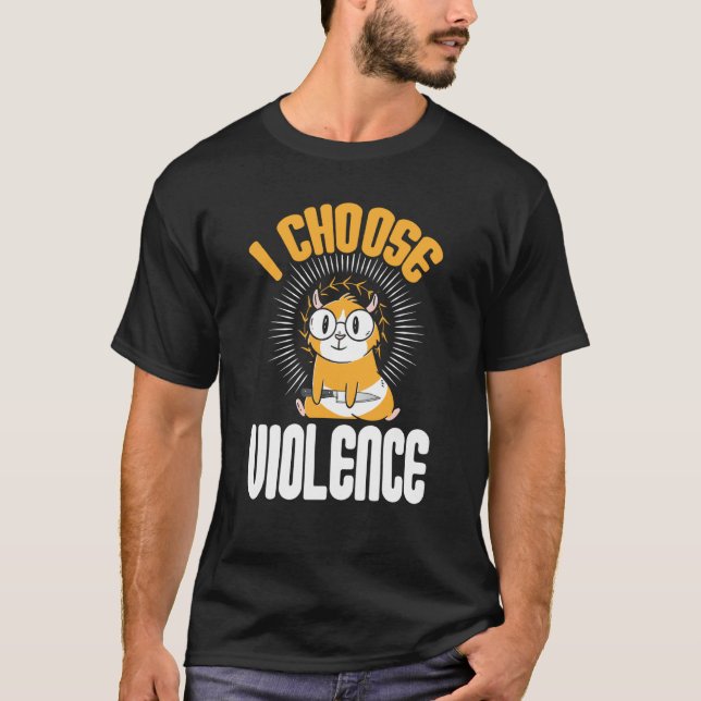 i choose violence cute angry hamster t shirt (Framsida)