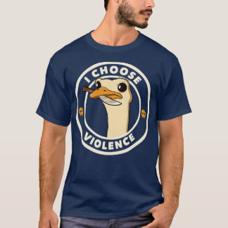 I Choose Violence Funny Emu by Tobe Fonseca T Shirt