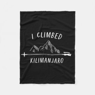 I Climbed Kilimanjaro Summit Mountain Climbing Nat Fleecefilt