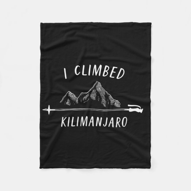 I Climbed Kilimanjaro Summit Mountain Climbing Nat Fleecefilt (Framsidan)