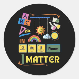 I Clroom I Teacher Sticker Runt Klistermärke