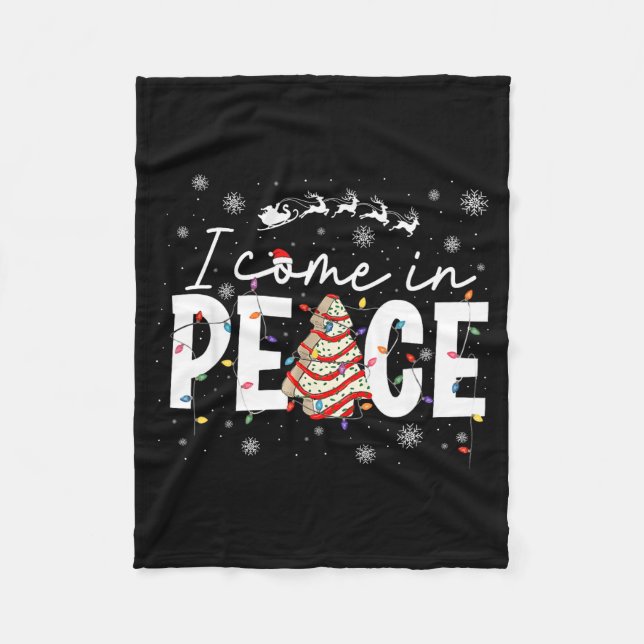 I Come In Peace Couple Matching Ugly Christmas Swe Fleecefilt (Framsidan)