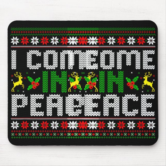 I Come In Peace Couple Matching Ugly Christmas Swe Musmatta (Framsidan)