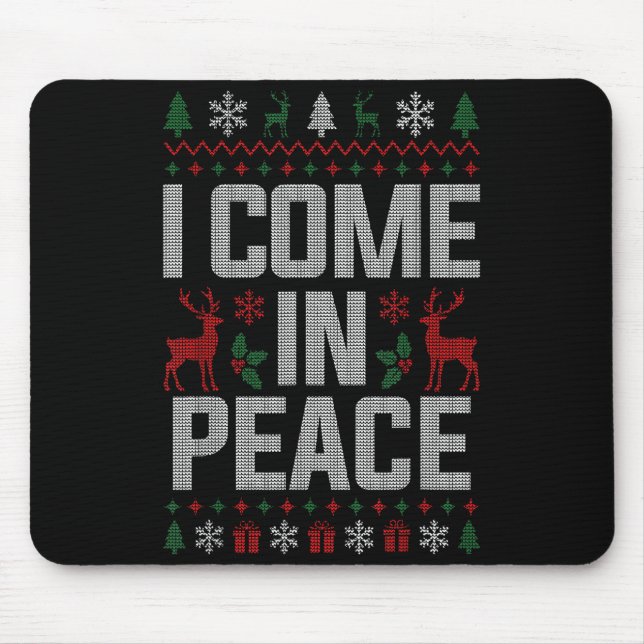 I Come In Peace Couple Matching Ugly Christmas Swe Musmatta (Framsidan)
