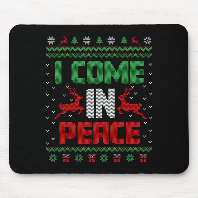 I Come In Peace Couple Matching Ugly Christmas Swe Musmatta (Framsidan)