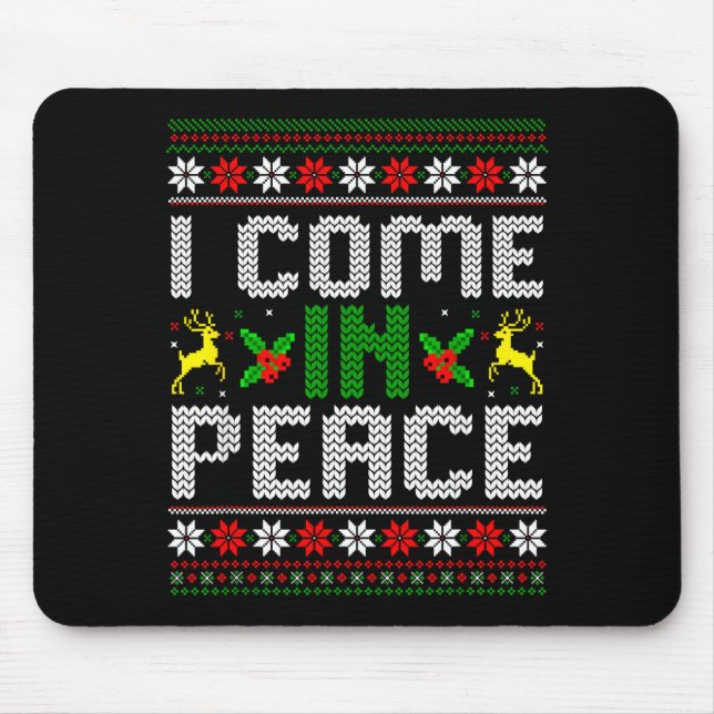 I Come In Peace Couple Matching Ugly Christmas Swe Musmatta (Framsidan)