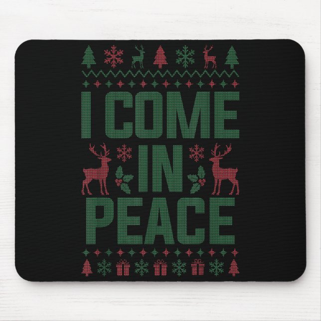 I Come In Peace Couple Matching Ugly Christmas Swe Musmatta (Framsidan)