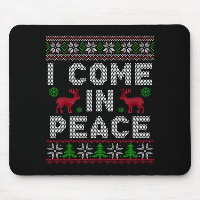 I Come In Peace Couple Matching Ugly Christmas Swe Musmatta (Framsidan)