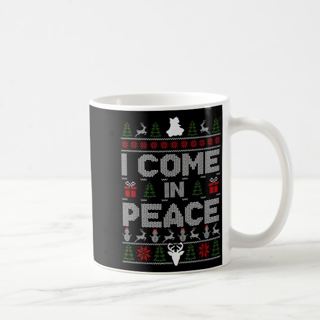 I Come In Peace - I'm Peace Couple Matching Ugly C Kaffemugg (Höger)