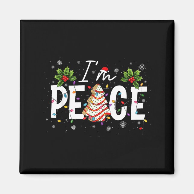 I Come In Peace I'm Peace Couple Ugly Christmas Sw Magnet (Framsidan)