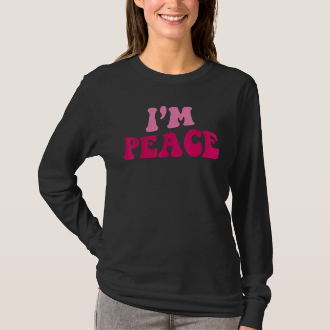 I Come In Peace I'm Peace   Matching Couples Appar T Shirt (Framsida)