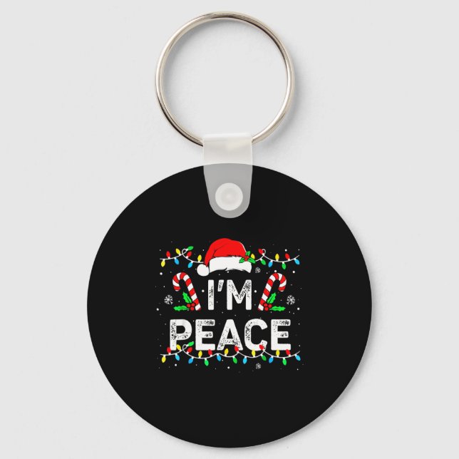 I Come In Peace I'm Peace Matching Ugly Christmas  Nyckelring (Framsida)