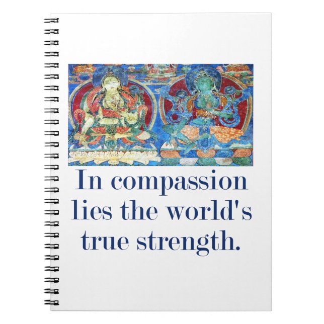 I Compassion Ljuger vi världens sanna styrka - Com Anteckningsbok (Framsidan)