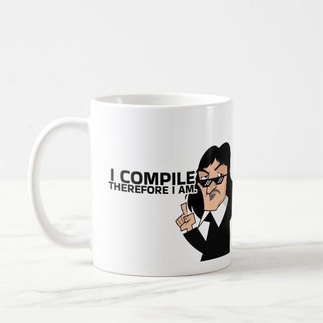 I COMPILE THEREFORE I AM, KAFFEMUGG (Vänster)