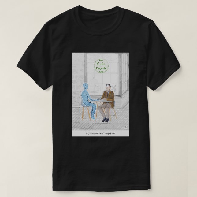 I Conversation Alan Turing och Friend T Shirt (Design framsida)