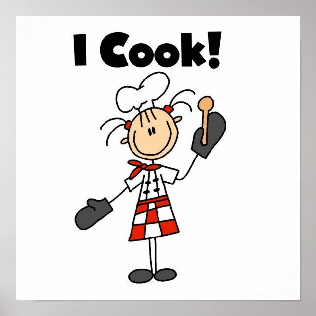 I Cook - Female Chef Poster (Framsidan)