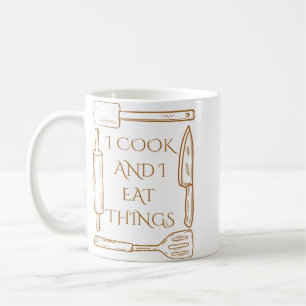 I Cook och I Eat sak Funny Cooking design Kaffemugg