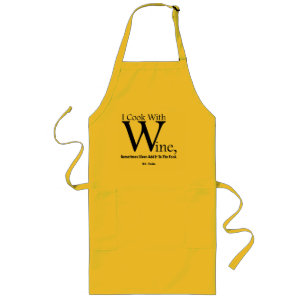 "I Cook with Vin" Long Apron Långt Förkläde