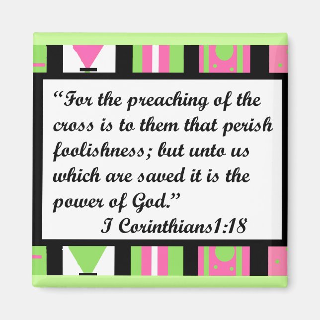 I Corinthians 1:18 magnet (Framsidan)