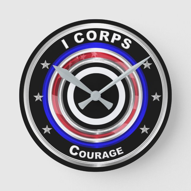 I Corps "America's Corps" Keepsaké Rund Klocka (Framsida)