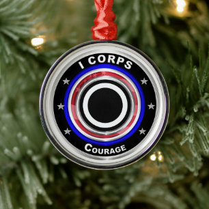 I Corps "America's Corps" Keepsakjulen Julgransprydnad Metall