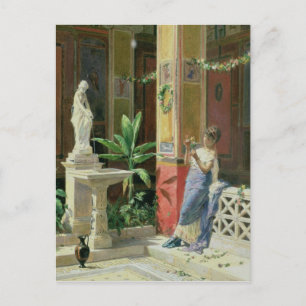 I Courtyard i Pompeji, 1878 Vykort