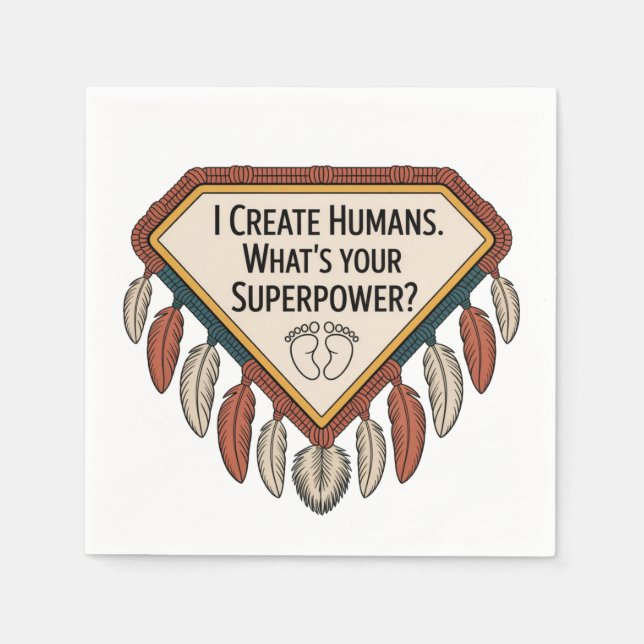 I Create Humans. What’s Your Superpower Pappersservett (Framsidan)