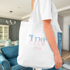 I Crew Pastel Modern Tont Tote Bag Tygkasse