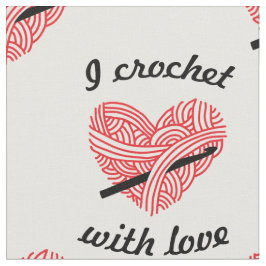 ’I Crochet with Kärlek’ Yarn Heart w/ Krok Crafts Tyg