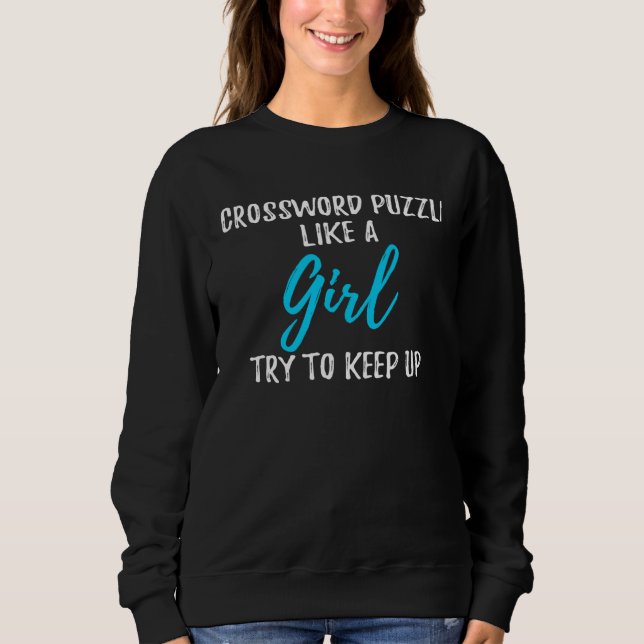 I Crossword Puzzle Like A Girl T Shirt (Framsida)