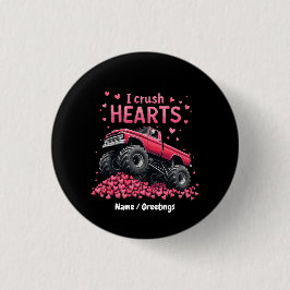 I Crush Hearts Funny Monster Truck Valentine’s  Knapp