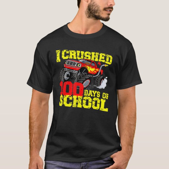 I Crushed 100 Days Of School Happy 100th Day Stude T Shirt (Framsida)
