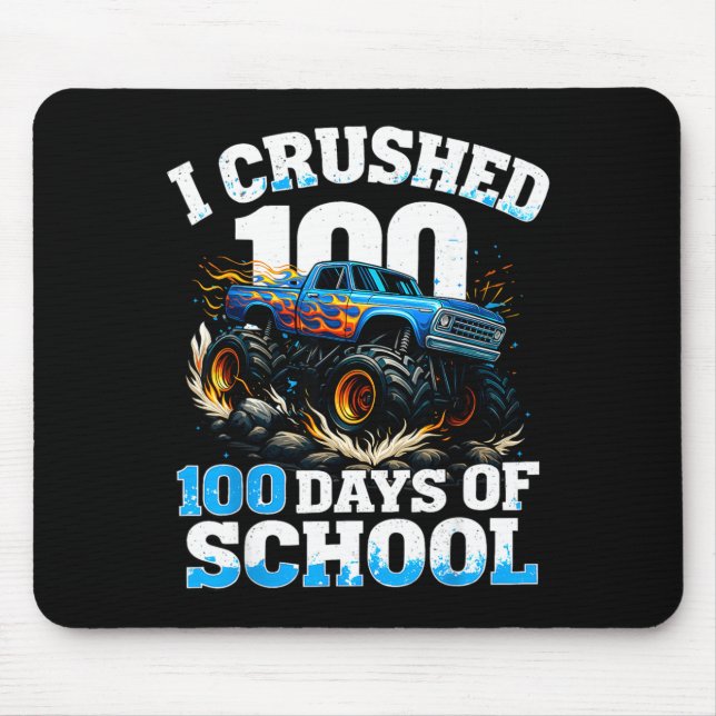I Crushed 100 Days Of School Monster Truck 100th D Musmatta (Framsidan)