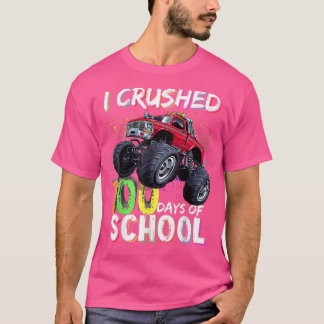 I Crushed 100 Days Of School Monster Truck Boys Ki T Shirt
