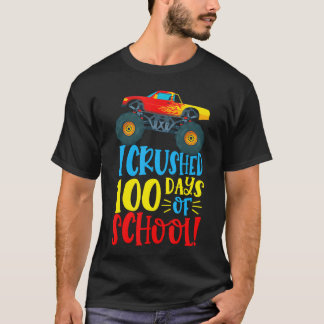 I Crushed 100 Days Of School Monsterruck Car Boy f T Shirt