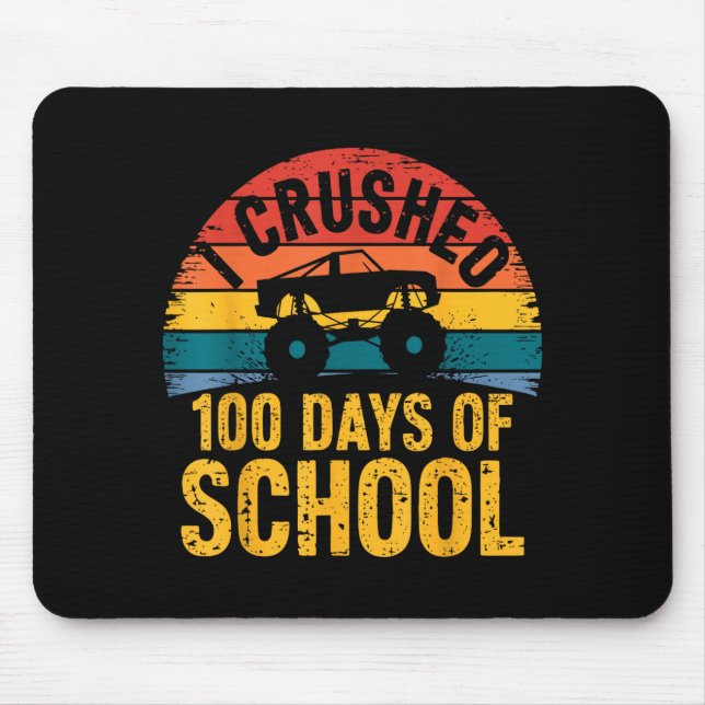 I Crushed 100 Days Of School Truck Lovers Kids Tea Musmatta (Framsidan)