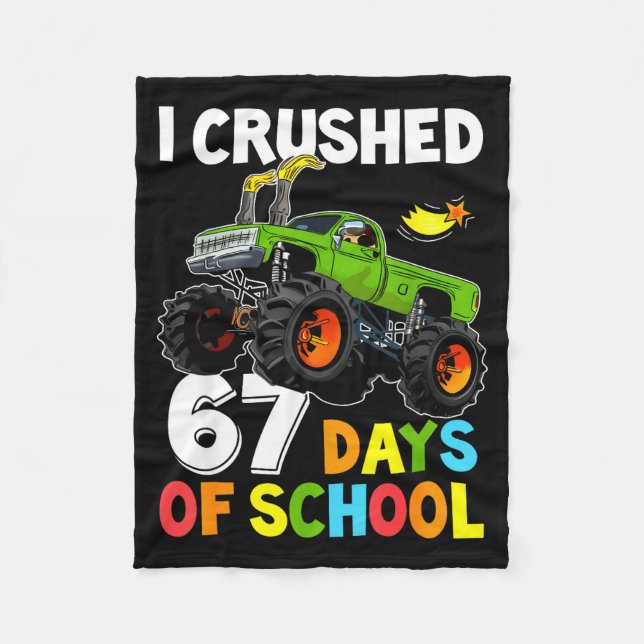 I Crushed 67 Days Of School Funny Six Seven Meme B Fleecefilt (Framsidan)